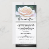 Vielen Dank, dass Sie die Worte der weißen Rose ni Dankeskarte (Vorderseite)