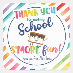 Vielen Dank, dass Sie dieses Jahr mehr Spaß gemach Quadratischer Aufkleber