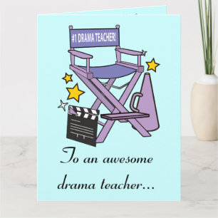 Vielen Dank, dass Sie Drama Lehrer von Cast und Cr Dankeskarte