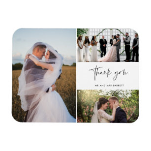 Vielen Dank, dass Sie drei Foto Collage Wedding Magnet