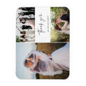 Vielen Dank, dass Sie drei Foto Collage Wedding Magnet (Vertikal)