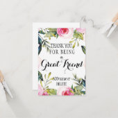 Vielen Dank, dass Sie ein Dankeschön für Ihren Fre Karte (Vorderseite/Rückseite Beispiel)