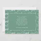 Vielen Dank, dass Sie ein modernes Foto geschriebe Ankündigung (Rückseite)