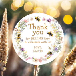 Vielen Dank, dass Sie ein Niedliches Baby Duschmäd Runder Aufkleber