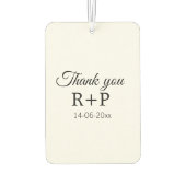 Vielen Dank, dass Sie ein paar Namen Anfangsbuchst Autolufterfrischer (Rückseite)