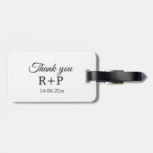 Vielen Dank, dass Sie ein paar Namen Anfangsbuchst Gepäckanhänger (Rückseite horizontal)