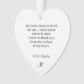 Vielen Dank, dass Sie ein Personalisiertes Geschen Ornament (Vorderseite)