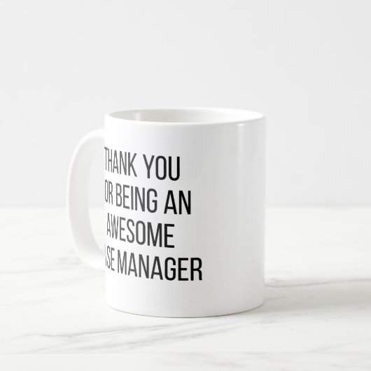 Vielen Dank, dass Sie ein Phantastischer Fallmanag Kaffeetasse (Vorderseite Links)