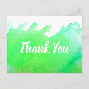 Vielen Dank, dass Sie ein Zitat der grünen Aquarel Postkarte