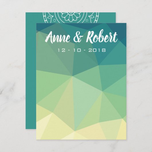 Vielen Dank, dass Sie eine Karte in grün gelb mand (Vorne/Hinten)