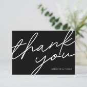 Vielen Dank, dass Sie eine moderne, Minimalistisch Dankeskarte (Stehend Vorderseite)