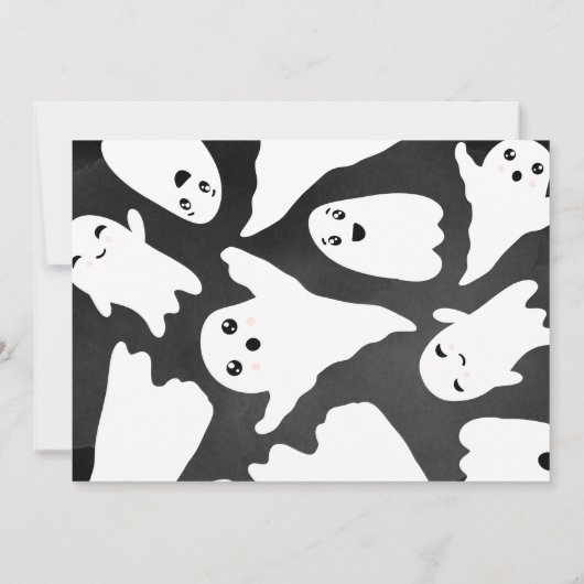 Vielen Dank, dass Sie eine orange schwarze Hallowe Dankeskarte (Rückseite)