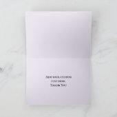 Vielen Dank, dass Sie einen farbigen Text auf Lila Karte (Innenseite)