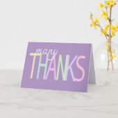 Vielen Dank, dass Sie einen farbigen Text auf Lila Karte (Gelbe Blume)