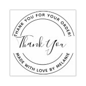 Vielen Dank, dass Sie elegante Script Circle Text Gummistempel (Prägung)