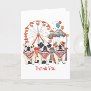 Vielen Dank, dass Sie englische Bulldogs bei einem Dankeskarte