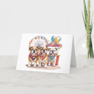 Vielen Dank, dass Sie englische Bulldogs bei einem Dankeskarte