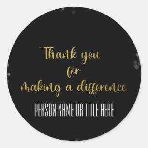 Vielen Dank, dass Sie etwas bewegen Runder Aufkleber