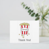 Vielen Dank, dass Sie Film Theater Popcorn Red Whi Postkarte (Stehend Vorderseite)