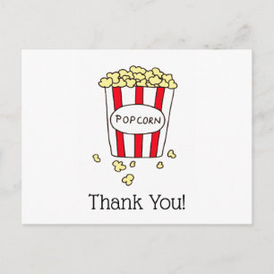 Vielen Dank, dass Sie Film Theater Popcorn Red Whi Postkarte