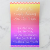 Vielen Dank, dass Sie Gekümmert sind Karte (Innenseite)