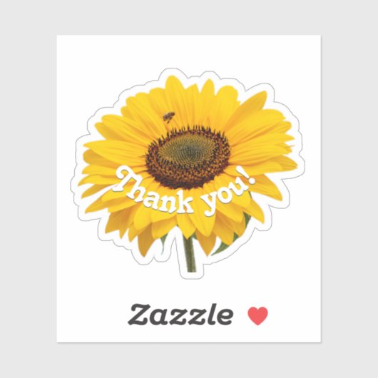 Vielen Dank, dass Sie gelbe Blüte Aufkleber (Blatt)