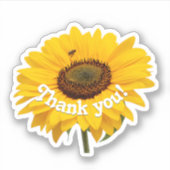 Vielen Dank, dass Sie gelbe Blüte Aufkleber (Vorderseite)