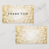 Vielen Dank, dass Sie Gold Glitzer Lights einfügen Begleitkarte (Vorne/Hinten)