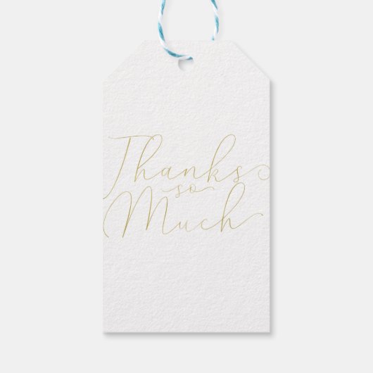 Vielen Dank, dass Sie Gold-Script-Typ-Gefallen Geschenkanhänger (Rückseite)