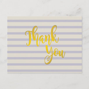 Vielen Dank, dass Sie Gold Strip Glitzer Clean Postkarte
