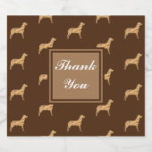 Vielen Dank, dass Sie große braune Hunde-Muster-Be Bierflaschenetikett (Einzelnes Label)