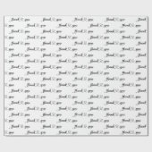 Vielen Dank, dass Sie Herz auf Weiß lächeln Geschenkpapier (Flach)