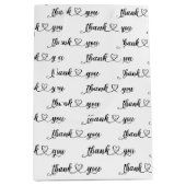 Vielen Dank, dass Sie Herz auf Weiß lächeln Mittlere Geschenktüte (Vorderseite)