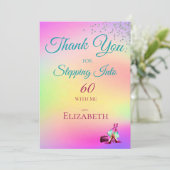 Vielen Dank, dass Sie in den eleganten Glitzer Col Einladung (Stehend Vorderseite)