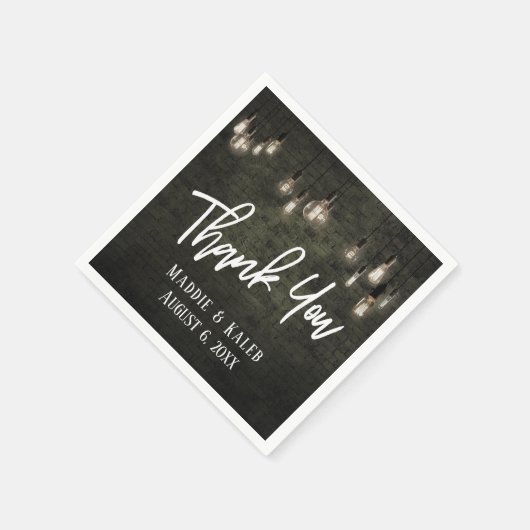 Vielen Dank, dass Sie Industriesteine mit Edison L Serviette (Ecke)