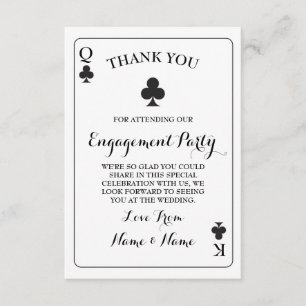 Vielen Dank, dass Sie Karten spielen King Queen Ac