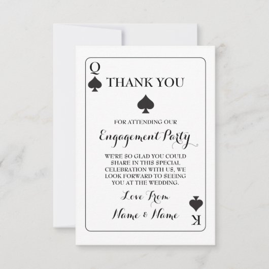 Vielen Dank, dass Sie Karten spielen King Queen Ac (Vorderseite)