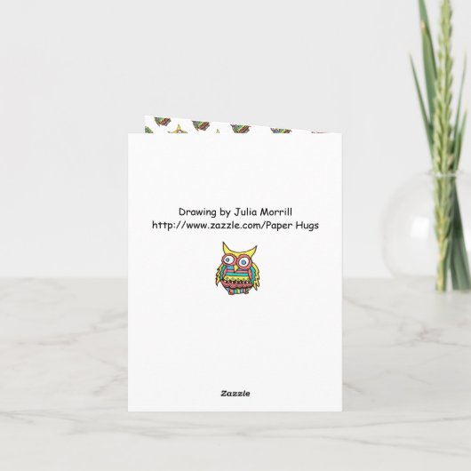 Vielen Dank, dass Sie leere Karten mit Eule in der (Rückseite)