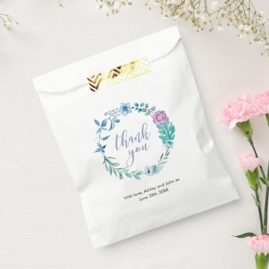 Vielen Dank, dass Sie lila blaue Gastgeschenk Hoch Geschenktütchen (Versiegelt)