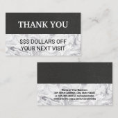 Vielen Dank, dass Sie Loyalty Black Wall | Marmor Visitenkarte (Vorne/Hinten)