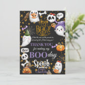 Vielen Dank, dass Sie mein 1. Boo-Day Spooktacular Dankeskarte (Stehend Vorderseite)