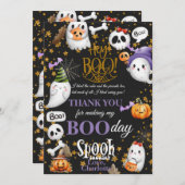 Vielen Dank, dass Sie mein 1. Boo-Day Spooktacular Dankeskarte (Vorne/Hinten)