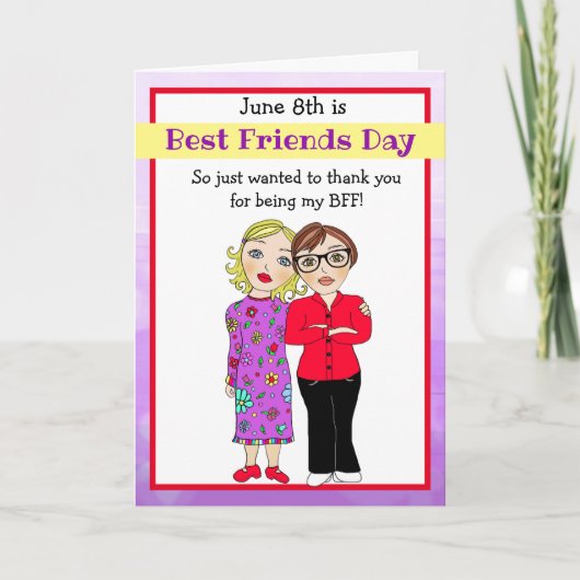 Vielen Dank, dass Sie meine beste Freundschaftskar Karte (Vorderseite)