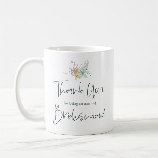 Vielen Dank, dass Sie meine Bridesmaid Stilschrift Kaffeetasse (Links)