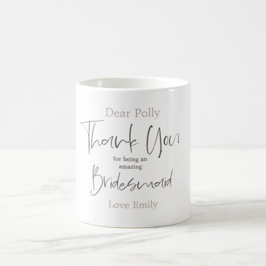 Vielen Dank, dass Sie meine Bridesmaid Stilschrift Kaffeetasse (Mittel)