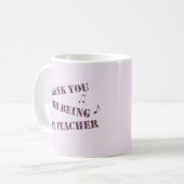 Vielen Dank, dass Sie meine Lehrerin für Musik sin Kaffeetasse (Vorderseite Links)