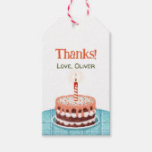 Vielen Dank, dass Sie mit Kuchen und Kerze Anhänge Geschenkanhänger (Vorderseite)