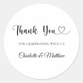 Vielen Dank, dass Sie mit uns Brautbräucher Hochze Runder Aufkleber (Vorderseite)