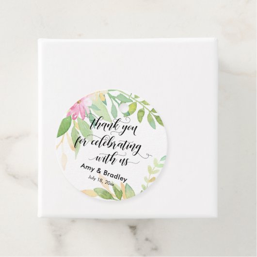 Vielen Dank, dass Sie mit uns feiern Geschenkanhänger (Beispiel)