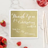 Vielen Dank, dass Sie mit uns gefeiert haben, Imit Serviette (Beispiel)